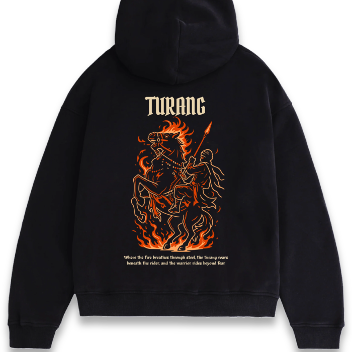 Turang Fire Themed hoodie (Black)